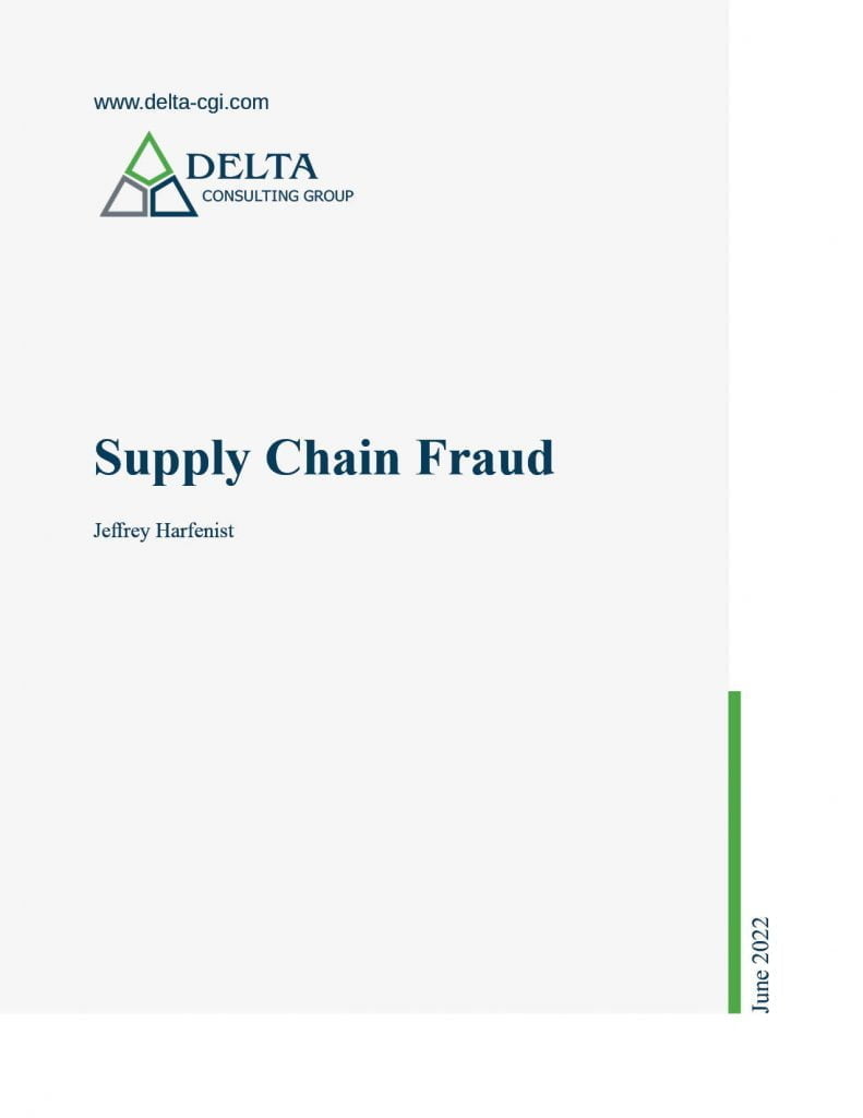 "Supply Chain Fraud" by Jeffrey Harfenist