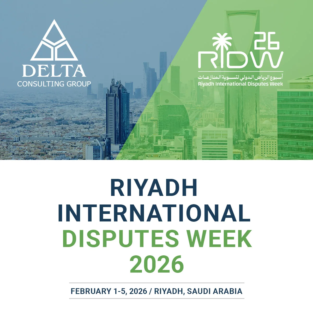 Riyadh International Disputes Week 2026