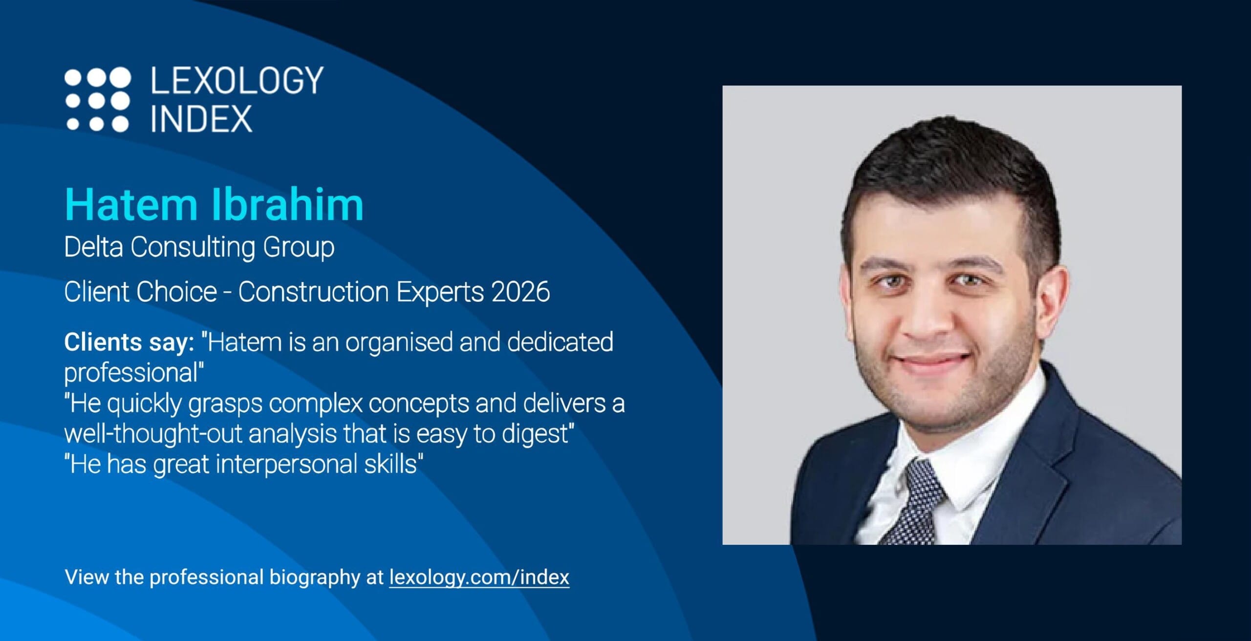 Hatem Ibrahim Delta Professionals Recognized with Prestigious Lexology Client Choice Awards