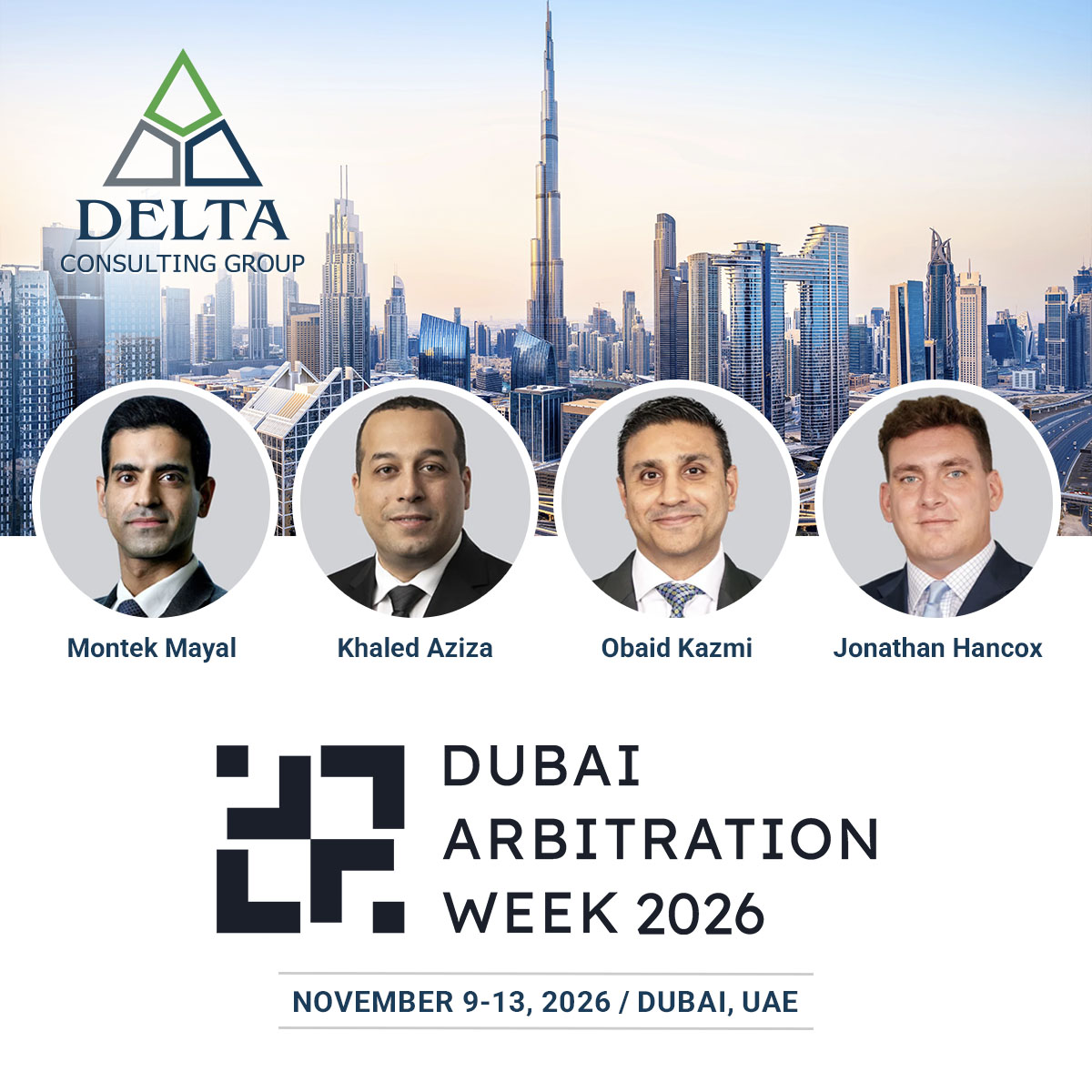 Delta Consulting Group and Osborne Partners at Dubai Arbitration Week 2026